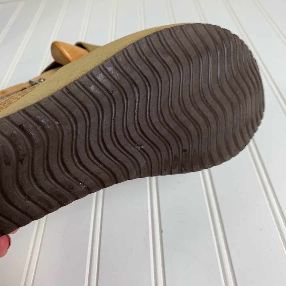 A . Gianetti Suede Mule Cork Sandals Wedge - Picture 5 of 5